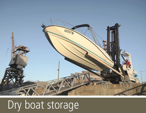 Dry boat storage at Cockatoo Island