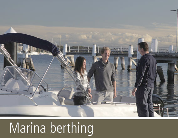 Visitor marina berths at Cockatoo Island